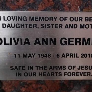 GERMENA Olivia Ann 1948-2018