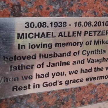 PETZER Michael Allen 1938-2010