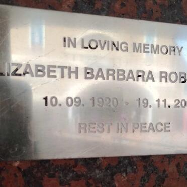 ROBERTSON Elizabeth Barbara 1920-2004