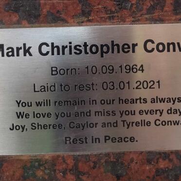 CONWAY Mark Christopher 1964-2021