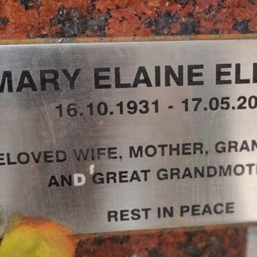 ELLISON Mary Elaine 1931-2019