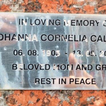 CALLAWAY Johanna Cornelia 1905-2000