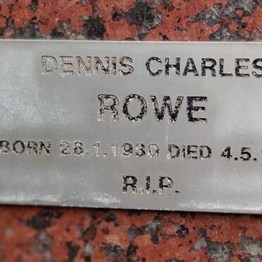 ROWE Dennis Charles 1930-1989