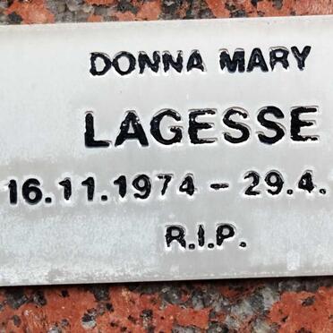 LAGESSE Donna Mary 1974-1993
