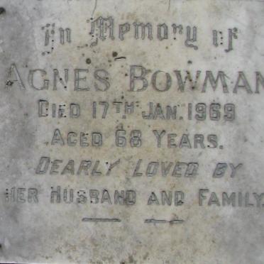 BOWMAN Agnes 1901-1969