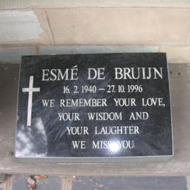 BRUIJN Esmé, de 1940-1996