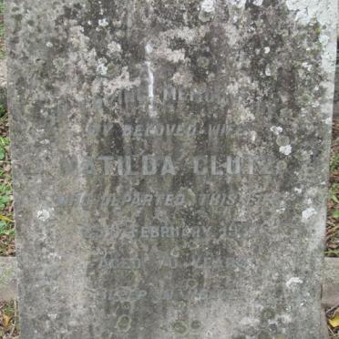 CLUTZ Mathilda 1862-1932