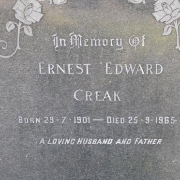 CREAK Ernest Edward 1901-1965