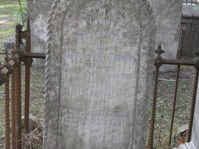 DOWNS Mary Ann 1860-1894