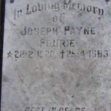 FOURIE Joseph Payne 1920-1983