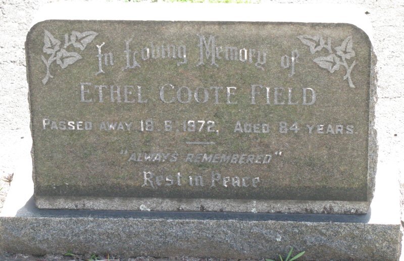 FIELD  Ethel Coote 1888-1972
