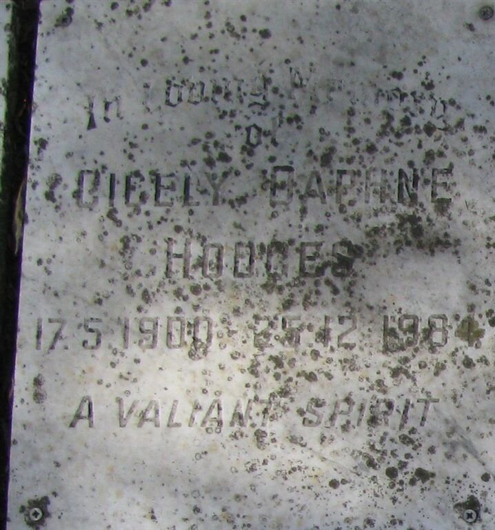 HODGES Cicely Daphne 1900-1984