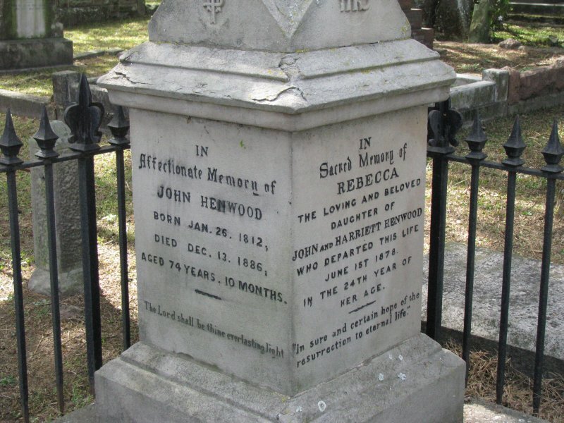 HENWOOD John 1812-1886 :: HENWOOD Rebecca  1854-1878
