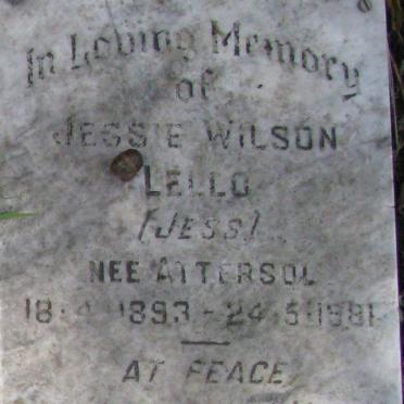 LELLO Jessie Wilson nee ATTERSOL 1893-1981