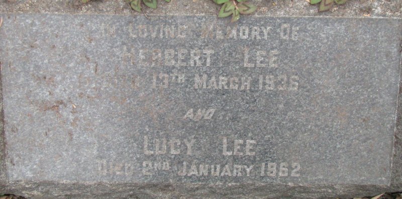 LEE Herbert -1936 &amp; Lucy -1962