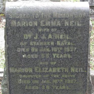 NEIL Marion Emma 1872-1927 :: NEIL Marion Elizabeth 1901-1927