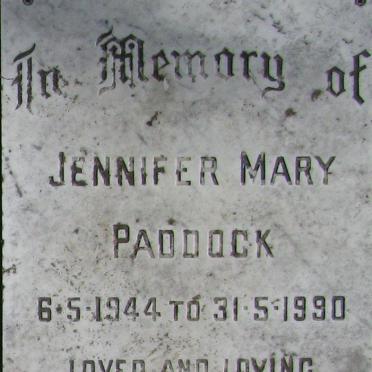 PADDOCK Jennifer Mary 1944-1990