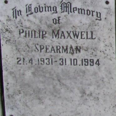 SPEARMAN Phillip Maxwell 1931-1994