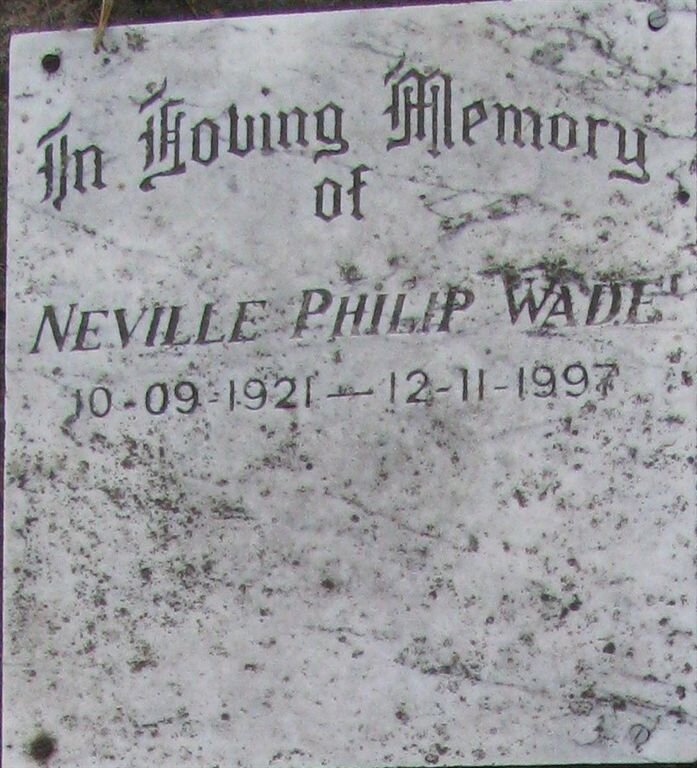 WADE Neville Phillip 1921-1997