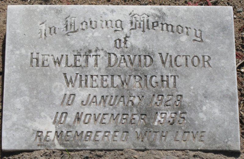 WHEELWRIGHT Hewlett David Victor 1928-1995