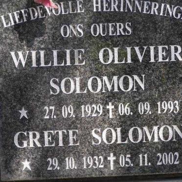 SOLOMON Willie Olivier 1929-1993 &amp; Grete 1932-2002