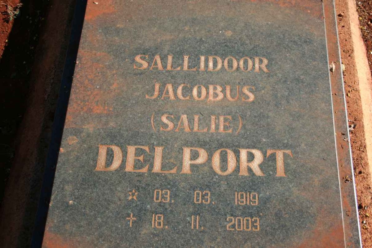 DELPORT Sallidoor Jacobus 1919-2003