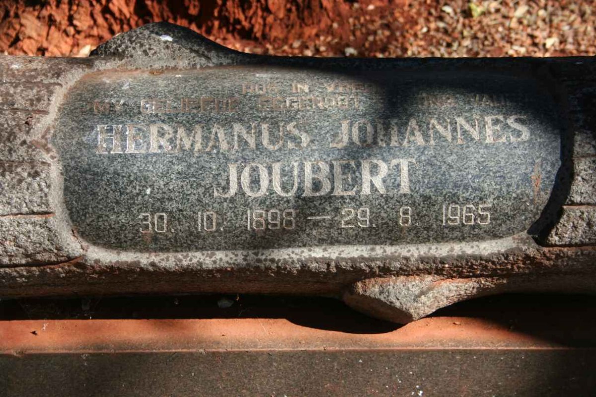 JOUBERT Hermanus Johannes 1898-1965