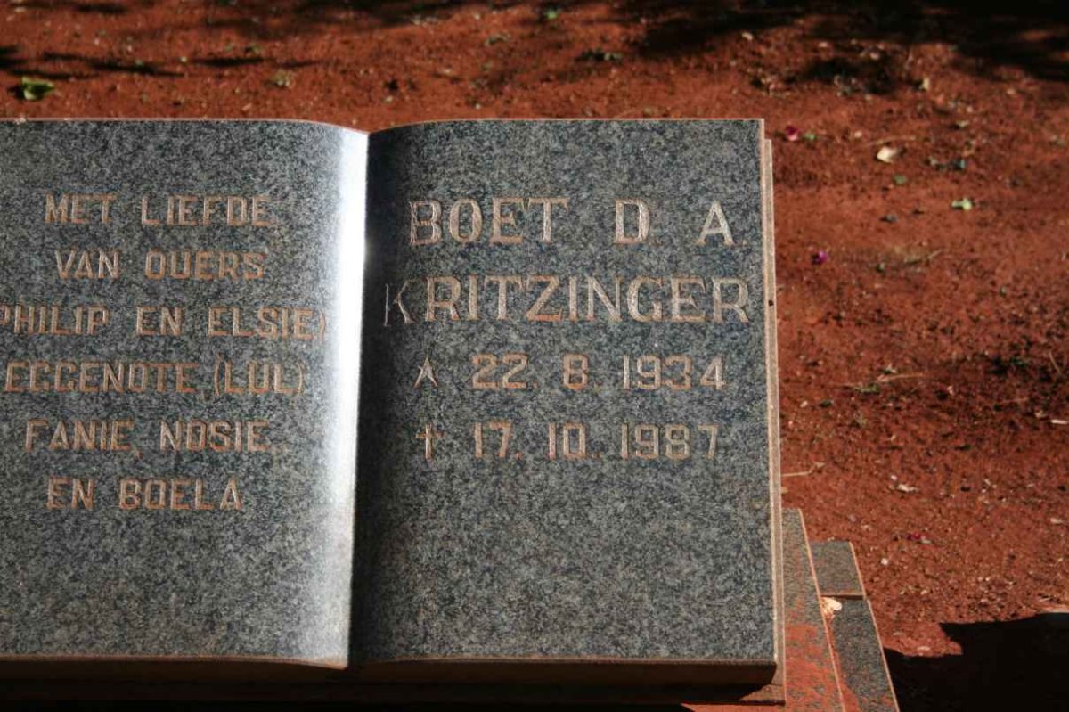 KRITZINGER D.A. 1934-1987