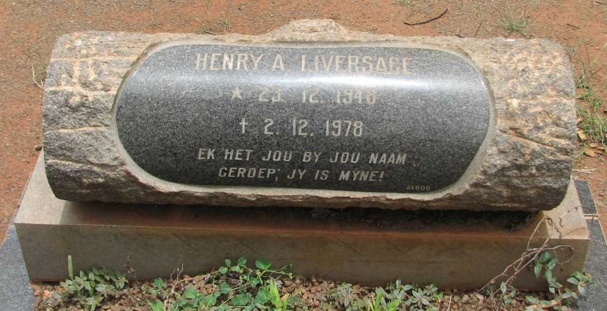 LIVERSAGE Henry A. 1948-1978