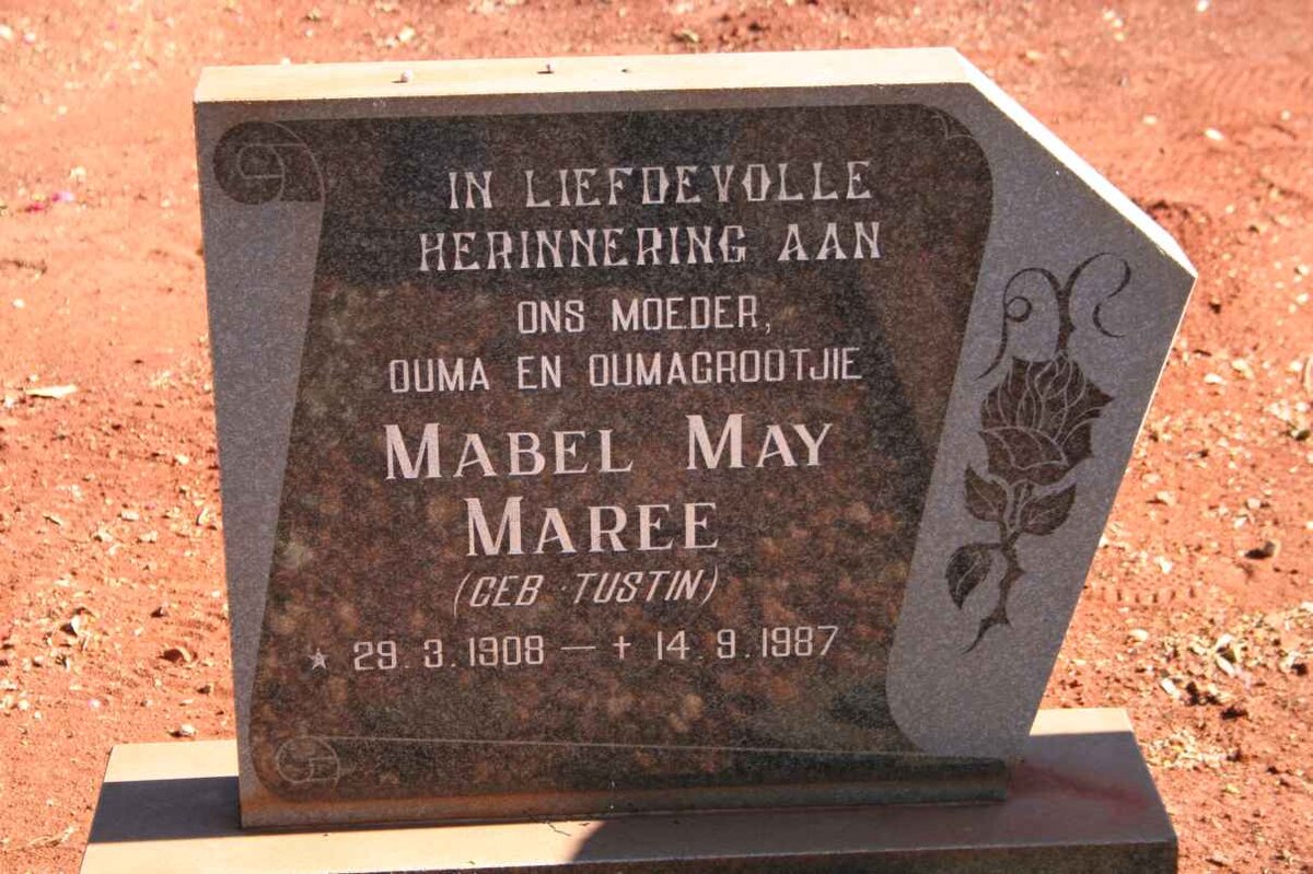 MAREE Mabel May nee TUSTIN 1908-1987