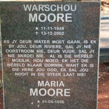 MOORE Warschou 1948-2002 &amp; Maria 1956-
