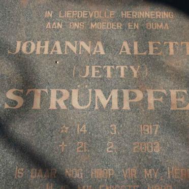 STRÜMPFER Johanna Aletta 1917-2003