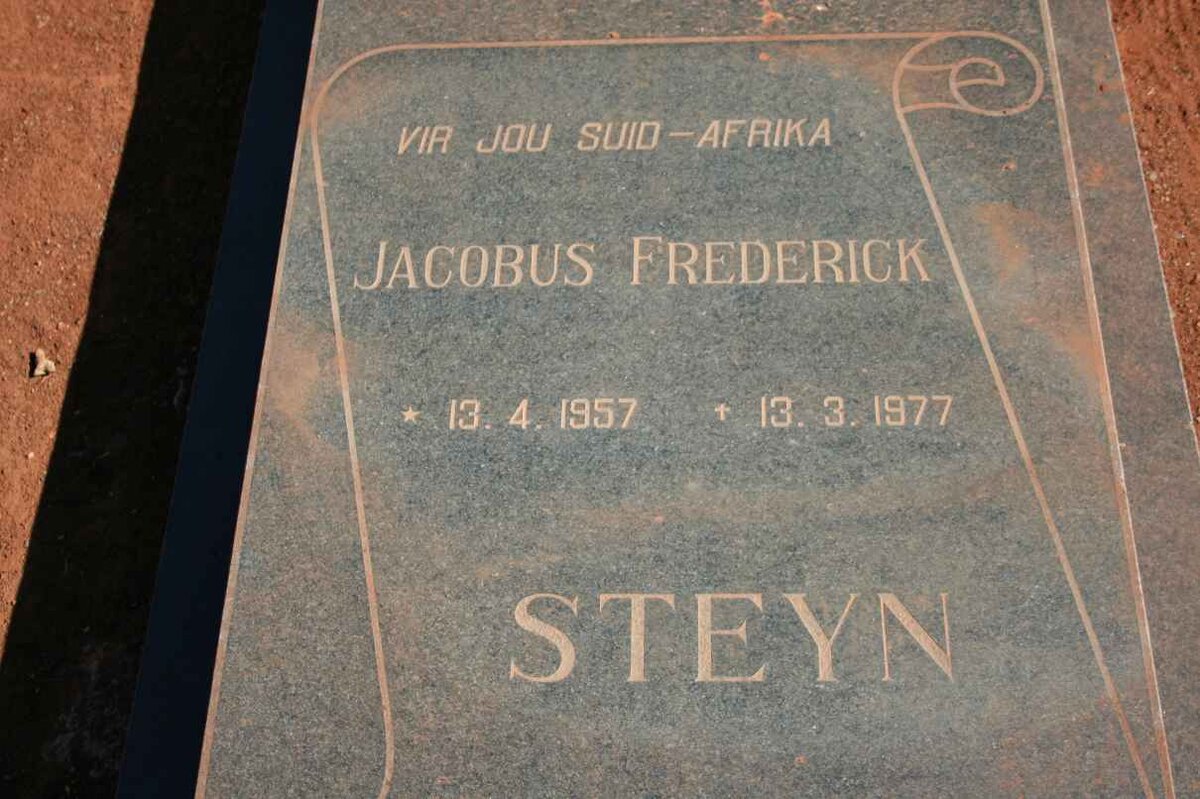 STEYN Jacobus Frederick 1957-1977