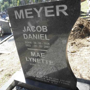 MEYER Jacob Daniel 1926-2007 &amp; Mae Lynette ??-