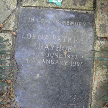 HAYHOE Lorna Patricia 1973-1991