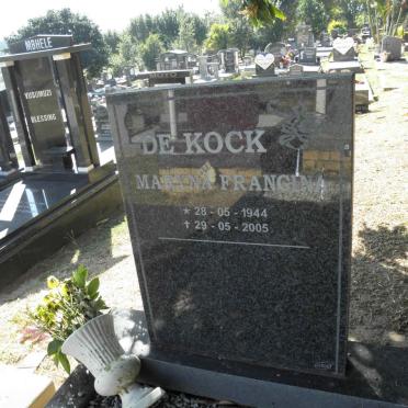 KOCK Maryna Francina, de 1944-2005