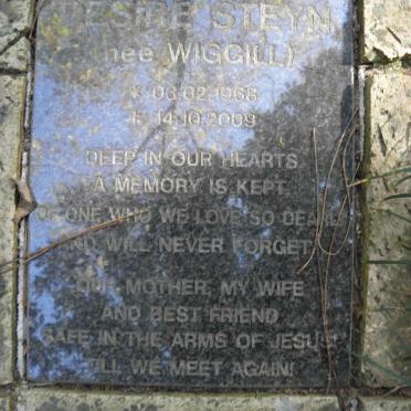 STEYN Desire nee WIGGILL 1968-2009