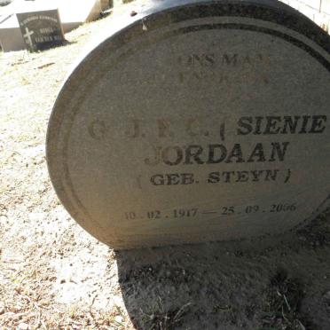 JORDAAN G.J.F.C. nee STEYN 1917-2006