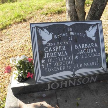 JOHNSON Casper Jeremia 1936-2000 &amp; Barbara Jacoba 1942-