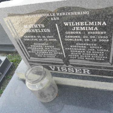 VISSER Mathys Cornelius 1927-2005 &amp; Wilhelmina Jemima HIBBERT 1930-2008