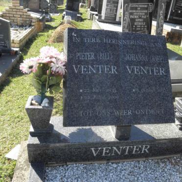VENTER Pieter 1935-2009 &amp; Johanna 1937-