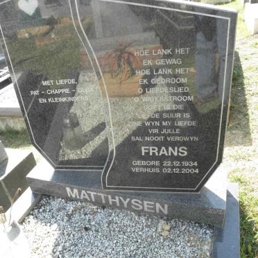MATTHYSEN Frans 1934-2004