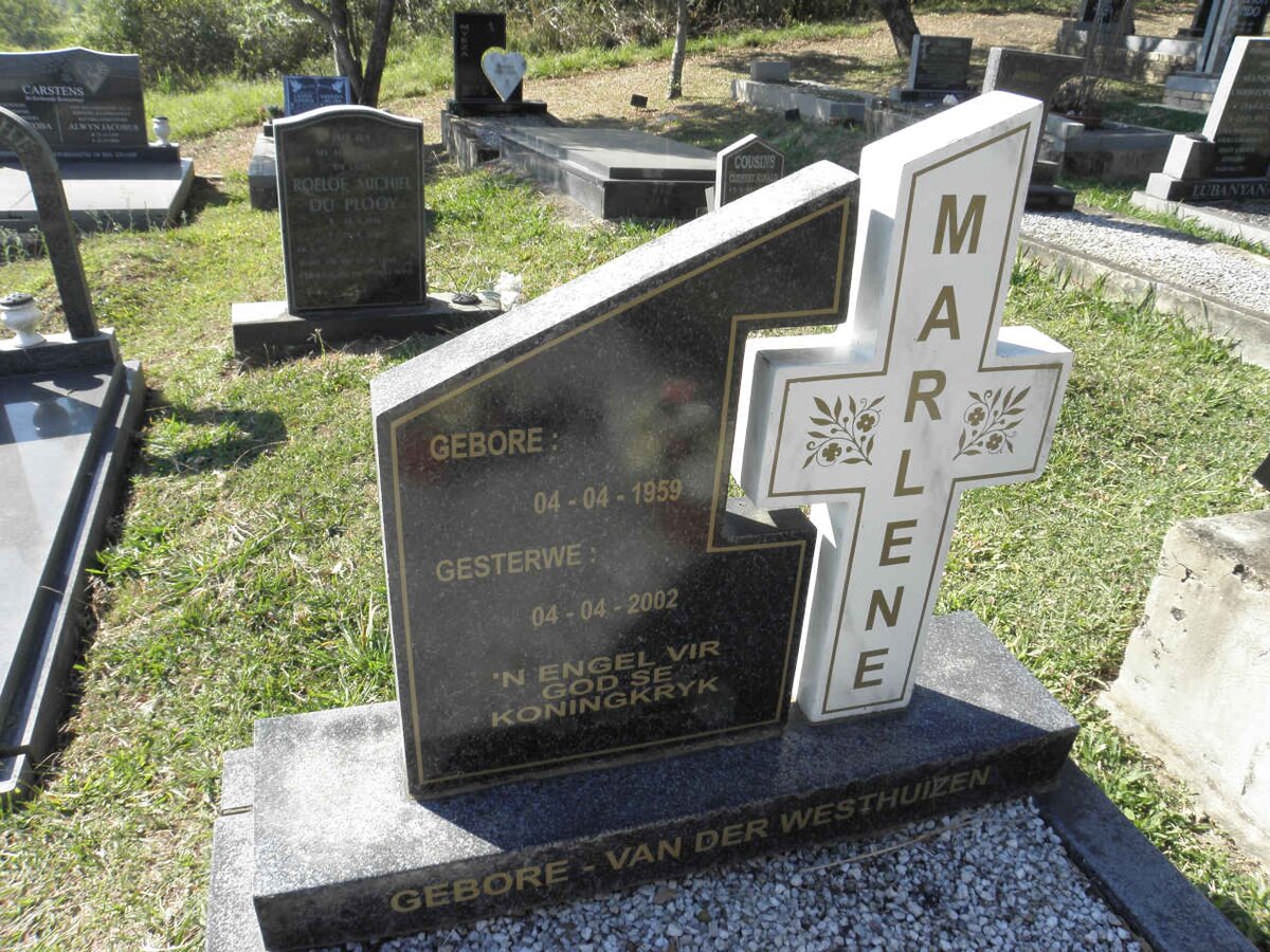 ? Marlene nee VAN DER WESTHUIZEN 1959-2002