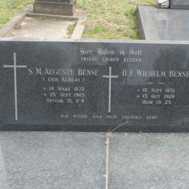 BENSE H.F. Wilhelm 1851-1929 &amp; S.M. Auguste ALBERS 1872-1965