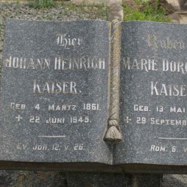 KAISER Johann Heinrich 1861-1945 &amp; Marie Dorothee 1866-1946
