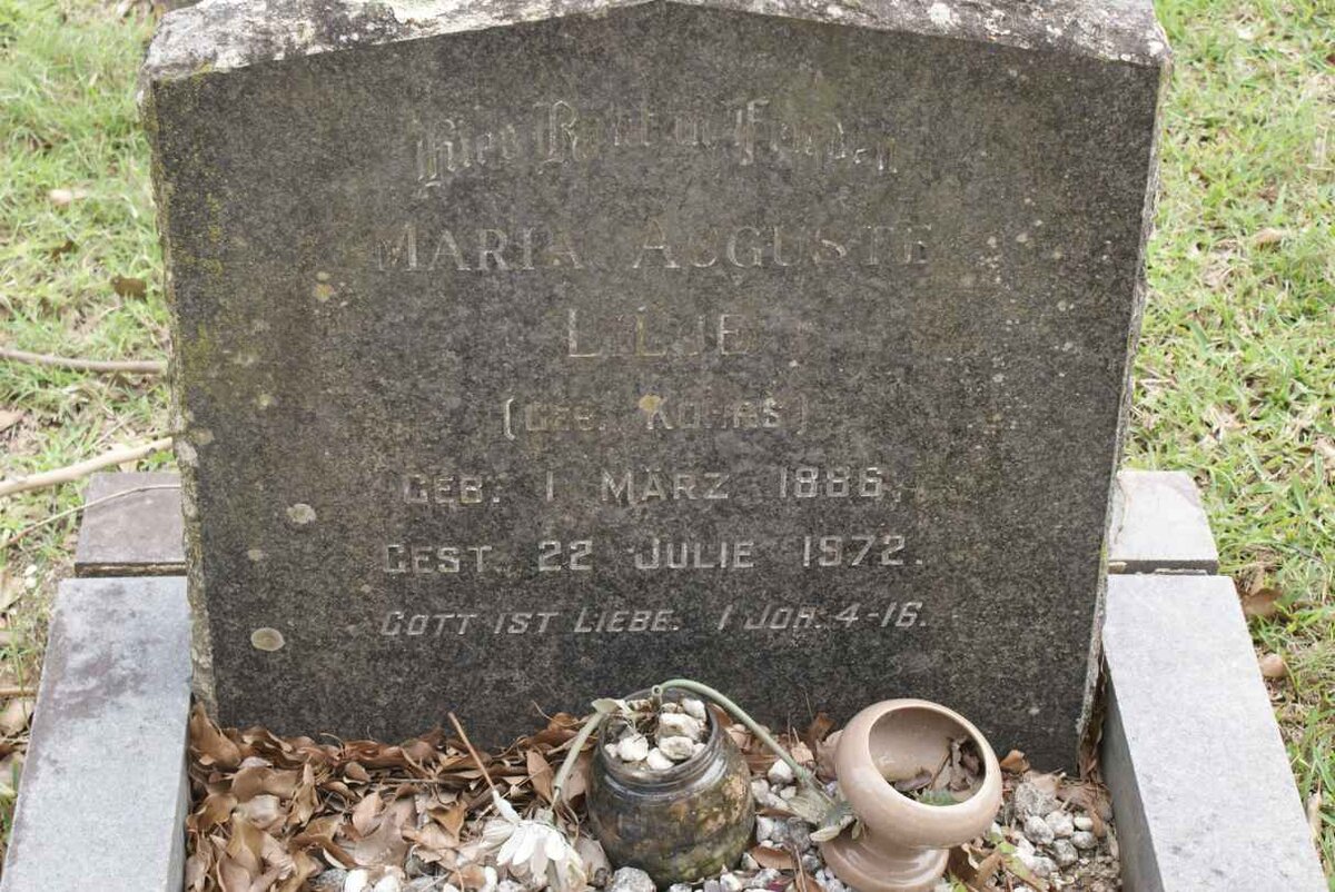 LILJE Maria Auguste L. nee KOHRS 1886-1972