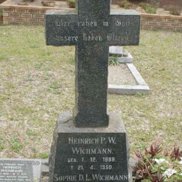 WICHMANN Heinrich P.W. 1889-1950 &amp; Sophie D.L. NIEMEYER 1891-1950
