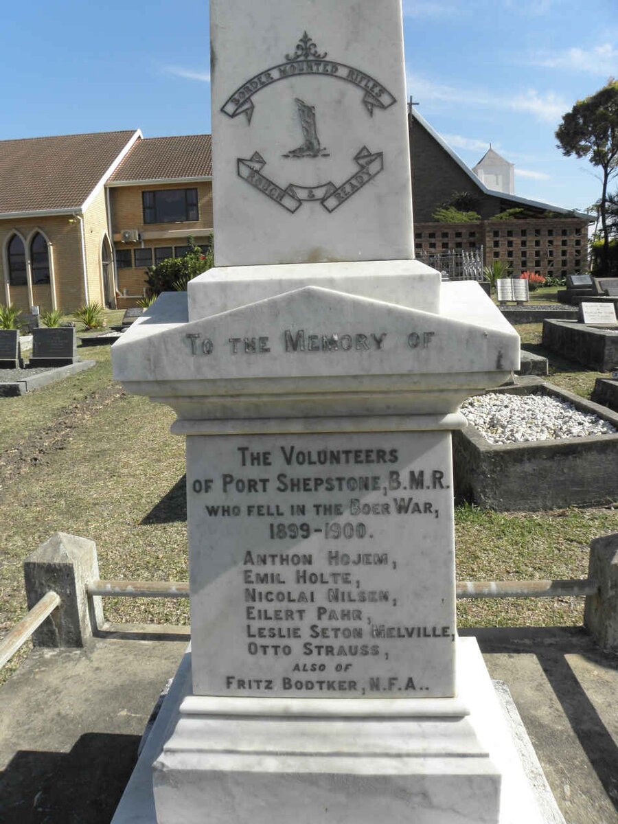 04. Volunteers of Port Shepstone B.M.R. who fell in the Boer War 1899-1900