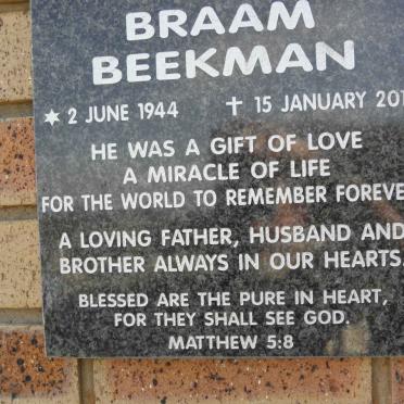 BEEKMAN Braam 1944-20??