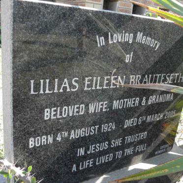 BRAUTESETH Lilias Eileen 1924-2005